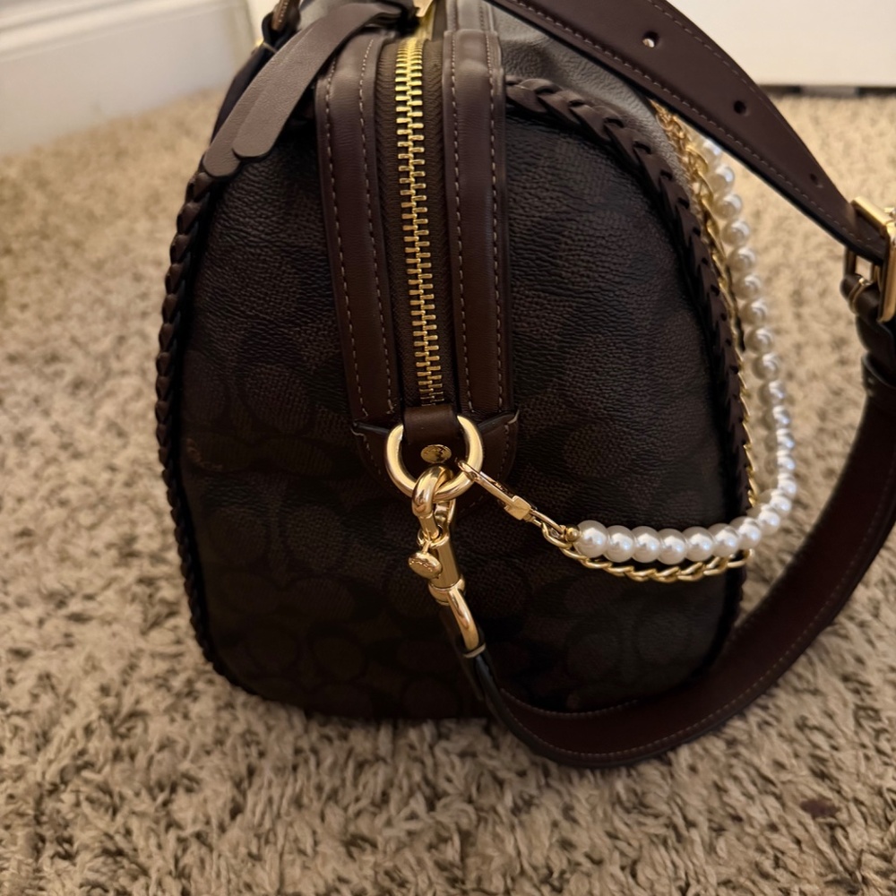 Rowan Large Satchel Bag In Signature Canvas With … - image 7